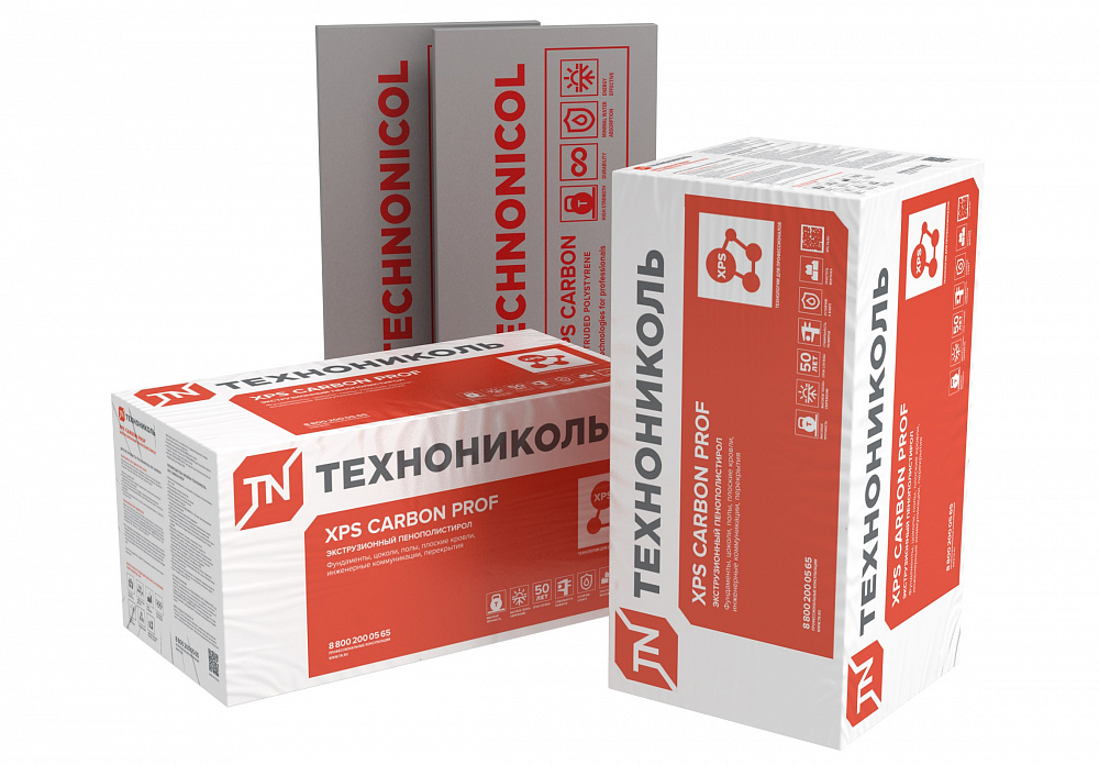 Пенополистирол экструзионный CARBON PROF / КАРБОН ПРОФ 1180х580х40-L мм 10 шт 0,27376м3 ТЕХНОНИКОЛЬ
