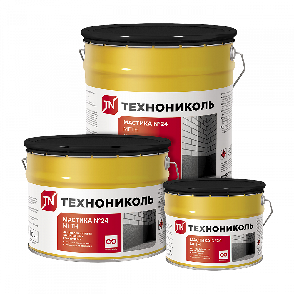 Мастика гидроизоляционная №24 МГТН 10 кг ТЕХНОНИКОЛЬ
