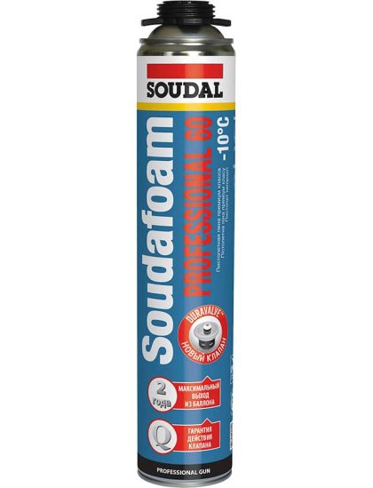 Пена монтажная профессиональная SOUDAFOAM PROFESSIONAL 60 зимняя 750 мл SOUDAL
