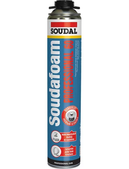 Пена монтажная профессиональная SOUDAFOAM PROFESSIONAL 60 летняя 750 мл SOUDAL